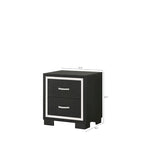 Ensemble de chambre à coucher en velours noir capitonné