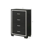 Ensemble de chambre à coucher en velours noir capitonné