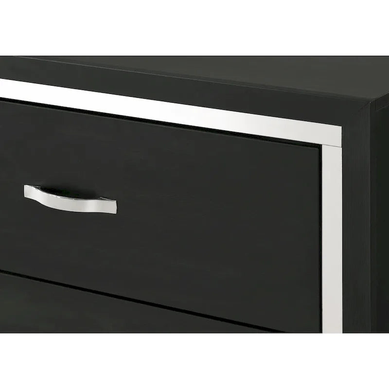 Ensemble de chambre à coucher en velours noir capitonné
