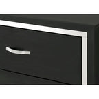 Ensemble de chambre à coucher en velours noir capitonné