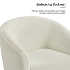 Fauteuil moderne en bouclette avec pieds en métal