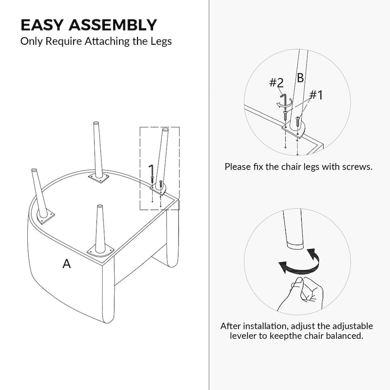 Fauteuil moderne en bouclette avec pieds en métal