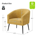 Fauteuil moderne en bouclette avec pieds en métal