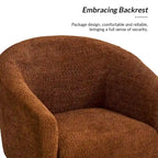 Fauteuil moderne en bouclette avec pieds en métal