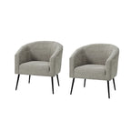 Fauteuil moderne en bouclette avec pieds en métal