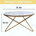 Table basse ronde - 80D x 80L x 46H