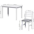 Table à manger de style pub élégante avec 4 chaises rembourrées