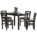 Table à manger de style pub élégante avec 4 chaises rembourrées