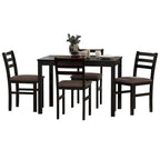 Table à manger de style pub élégante avec 4 chaises rembourrées