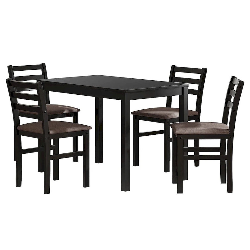 Table à manger de style pub élégante avec 4 chaises rembourrées