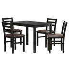 Table à manger de style pub élégante avec 4 chaises rembourrées
