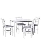 Table à manger de style pub élégante avec 4 chaises rembourrées