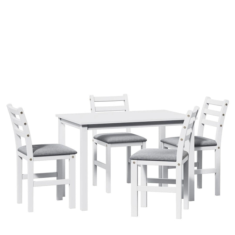 Table à manger de style pub élégante avec 4 chaises rembourrées