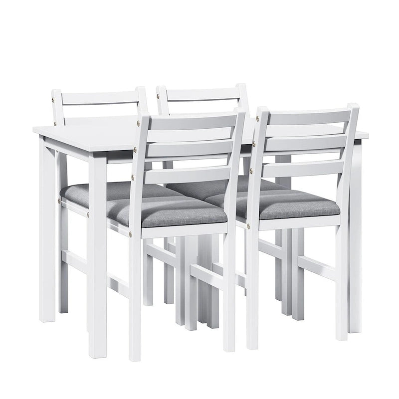 Table à manger de style pub élégante avec 4 chaises rembourrées