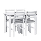 Table à manger de style pub élégante avec 4 chaises rembourrées