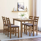 Table à manger de style pub élégante avec 4 chaises rembourrées