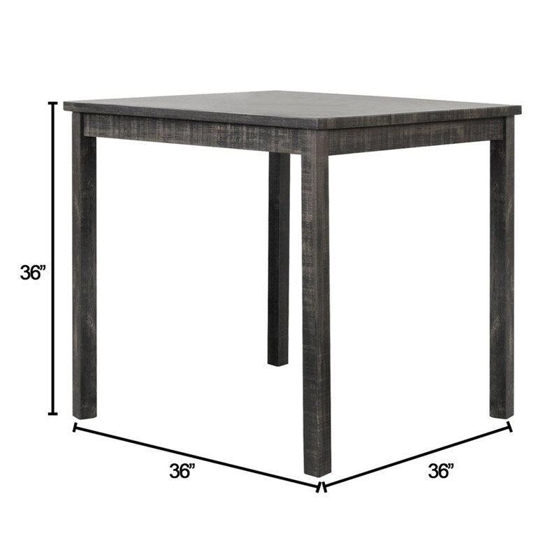 Table de salle à manger carrée, hauteur comptoir, style rustique et campagnard, 36 x 36 po