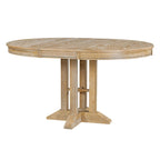 Table à manger de ferme Table ronde extensible pour la cuisine, la salle à manger