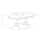 Table à manger ovale et 8 chaises Parsons en lin crème, Blanc lin
