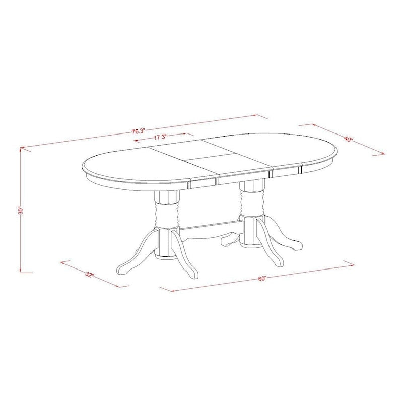 Table à manger ovale et 8 chaises Parsons en lin crème, Blanc lin
