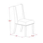 Table à manger ovale et 8 chaises Parsons en lin crème, Blanc lin