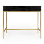 Bureau noir et blanc avec incrustations en os