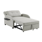 Canapé convertible large rembourré gris