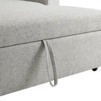 Canapé convertible large rembourré gris
