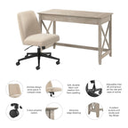 Bureau de 48 po L x 24 po P et chaise