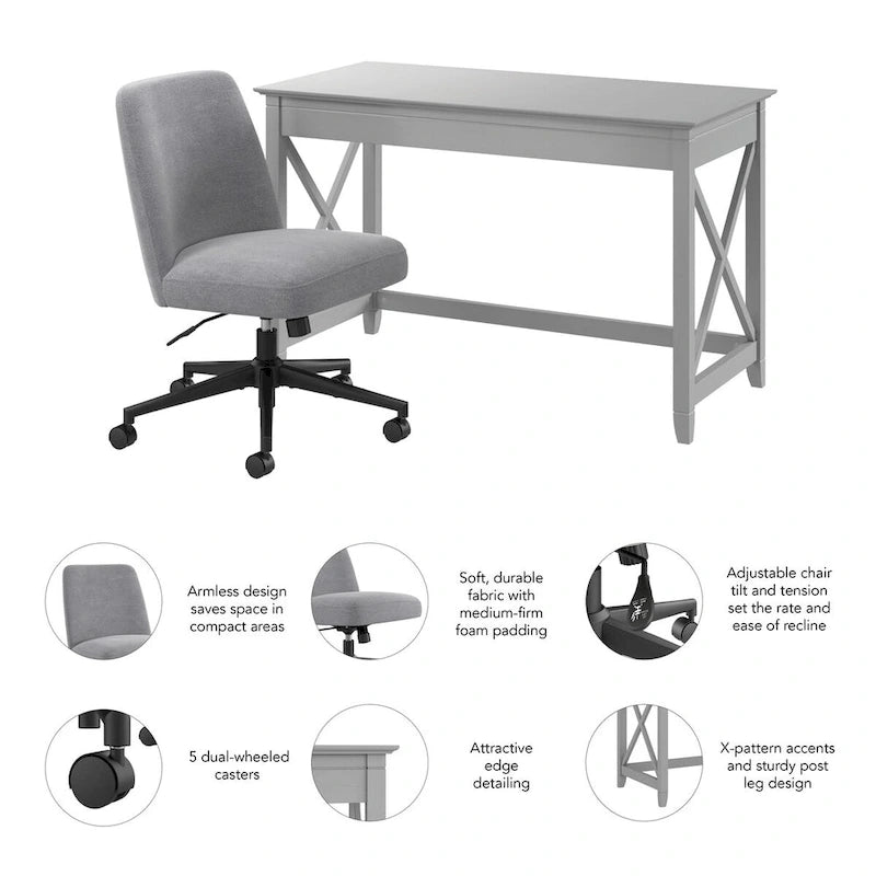 Bureau de 48 po L x 24 po P et chaise