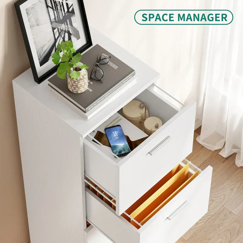 Meuble de rangement vertical verrouillable à 4 tiroirs de 130 cm de haut pour bureau à domicile
